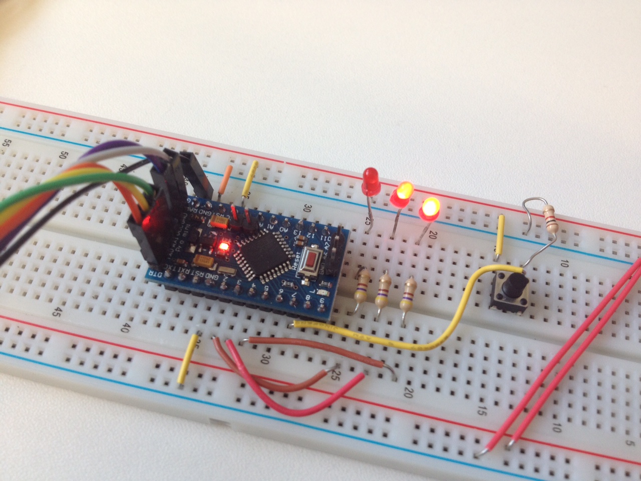 Circuit board with working LEDs