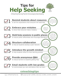 Tip sheet for Help Seeking